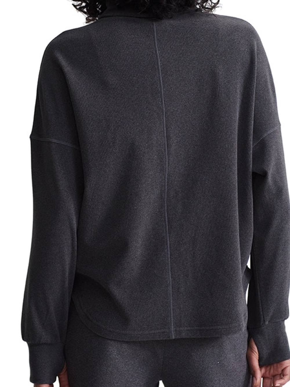 Varley Rainer Roll Neck Jumper Brushed Rib Iron Marled Gray Medium Women’s - Picture 2 of 11